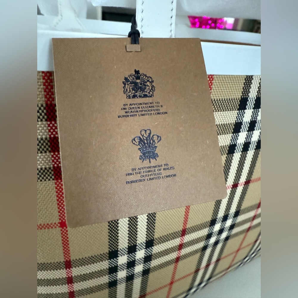 BURBERRY London Medium Check Cotton Tote - NWT & DUSTBAG ⭐️Discontinued⭐️ - Picture 5 of 13